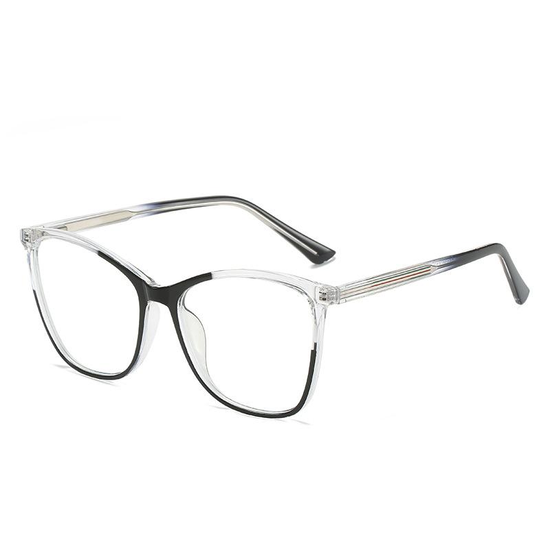 Ferrule Student Face Repair Glasses Frame Anti-Blue Light And Radiation-Resistant Cat'S Eye Tr Flat Mirror