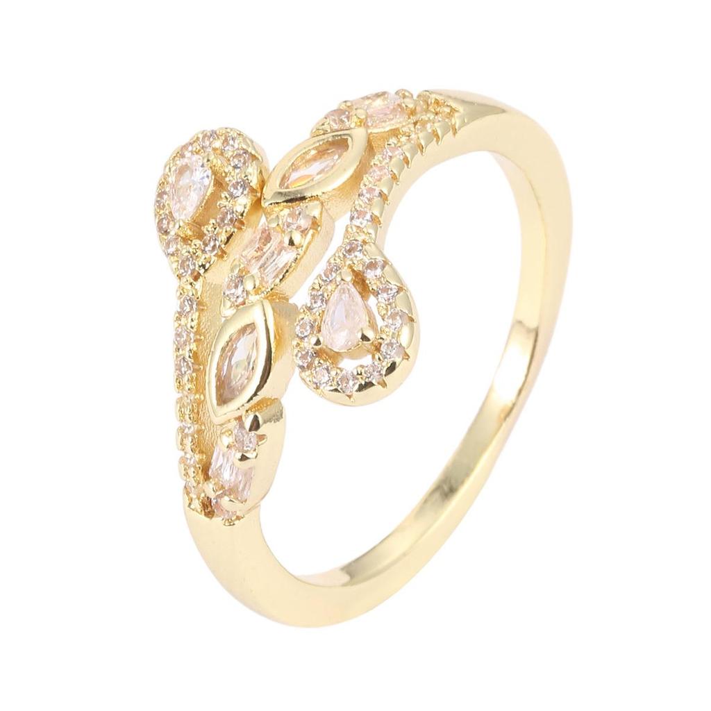 Elegant Colorful Teardrop Light Luxury Women's Ring