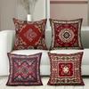 Exquisite Ethnic Patterned Decorative Cushion Covers Polyester Pillowcase, Sofa Decorative Cushion Cov Headboard Pillow