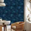 Navy and Turquoise Wallpaper Watercolor Galaxy, Soft Forms 50x1000