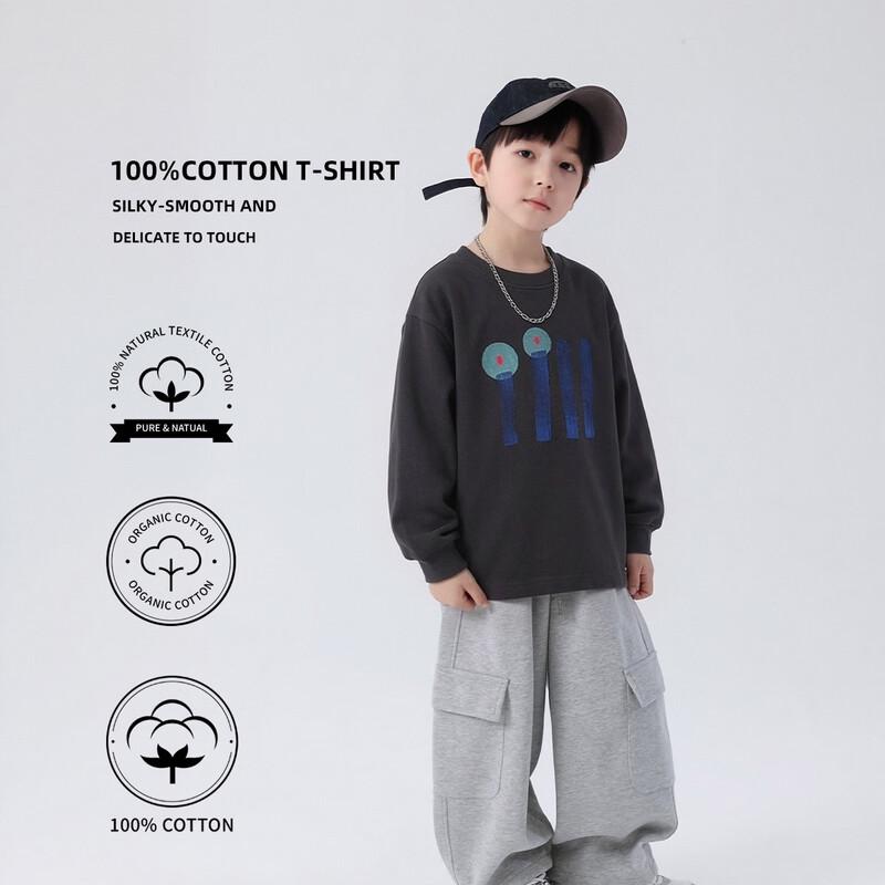 Kids' Cotton Long-Sleeve Print T-Shirt