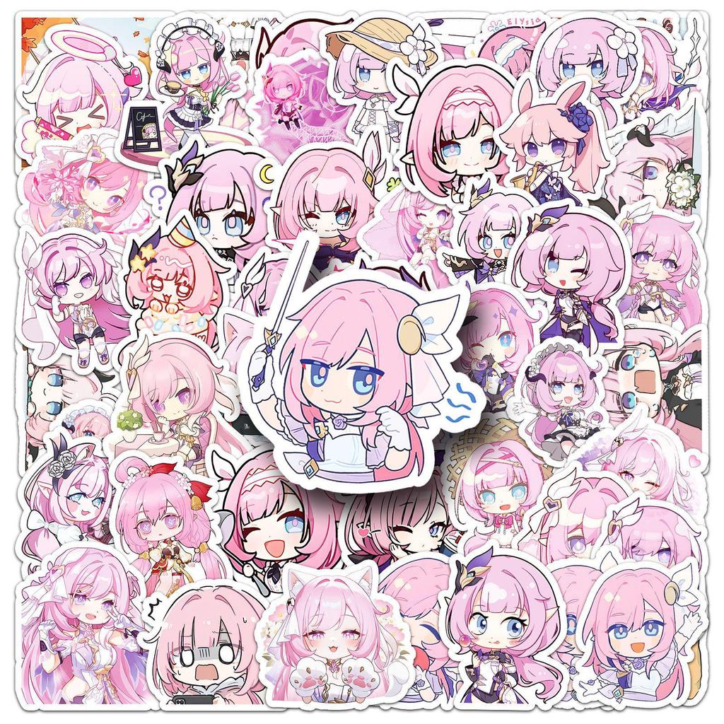 Elysia Game Character Stickers: 50PCS for Creative DIY Scrapbooking & Computer Decoration