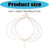 Multi Strand Imitation Pearls Tassels Necklace with Ring Elements Lightweight Alloy Neck Accessory for Various Occasions