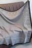 Black Scarf with Feather Pattern 90X90 - Imitation Silk, Classic Elegance and Chic