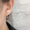 Elegant O-Shaped Square Diamond Earrings for Women - Fashionable, Simple & Stylish