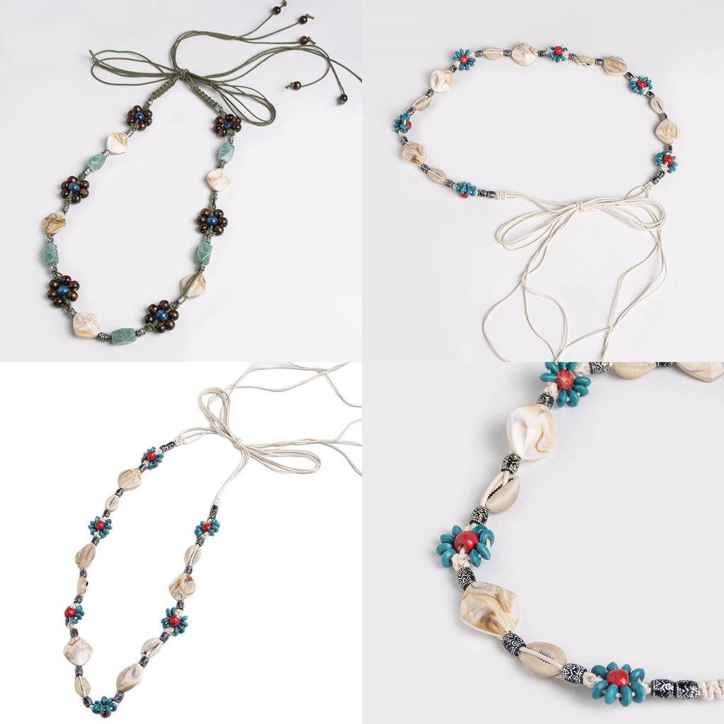 Bohemian Style Handwoven Waist Rope Belt With Ethnic Design And Adjustable Knot For Summer Wear