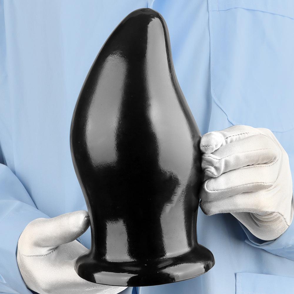 Super Large Black PVC Anal Plug 10cm Giant Dildo Fisting Sex Toy Masturbator Gay BDSM