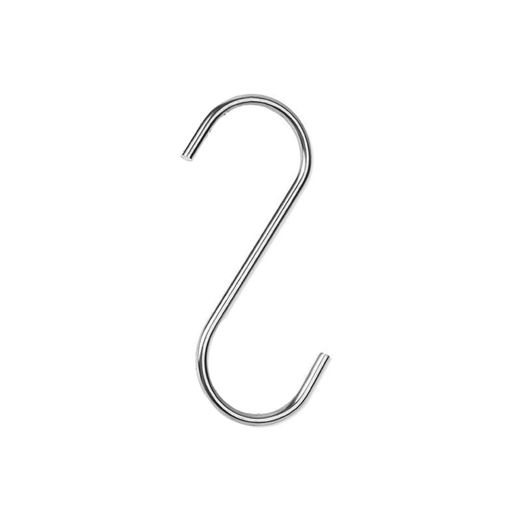 

S Hanger Stainless Steel Coat Scarf Bag Keys Hook Kitchen Bathroom Storage Organizer Hanging Holder Organizing Reusable 7cm