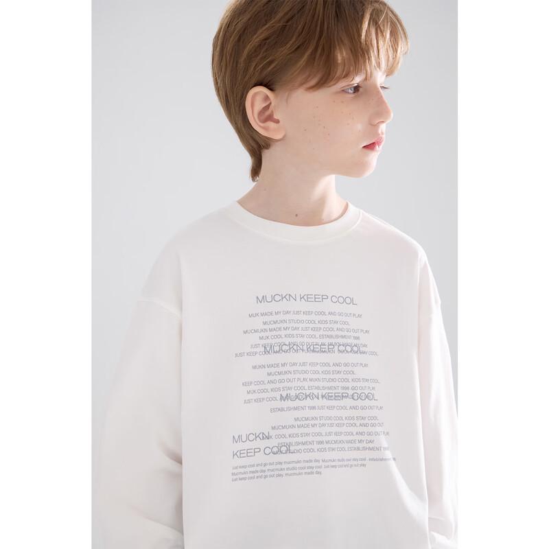 Mucmukn Boys' Letter Print Long-Sleeve T-Shirt