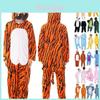 Stilvoller Tier-Flanell-Onesie-Pyjama für Kinder Weiche Nachtwäsche Perfekt zum Entspannen zu Hause