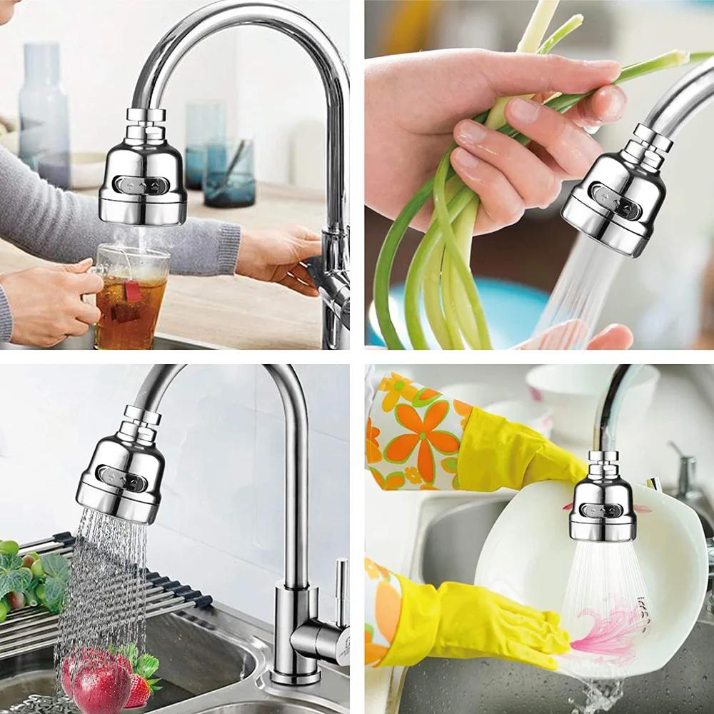 Kitchen Gadgets 2/3 Mode Faucet 360 Degree Rotation Filter Extension Tube Shower Water Saving Tap Universal Kitchen Accessories
