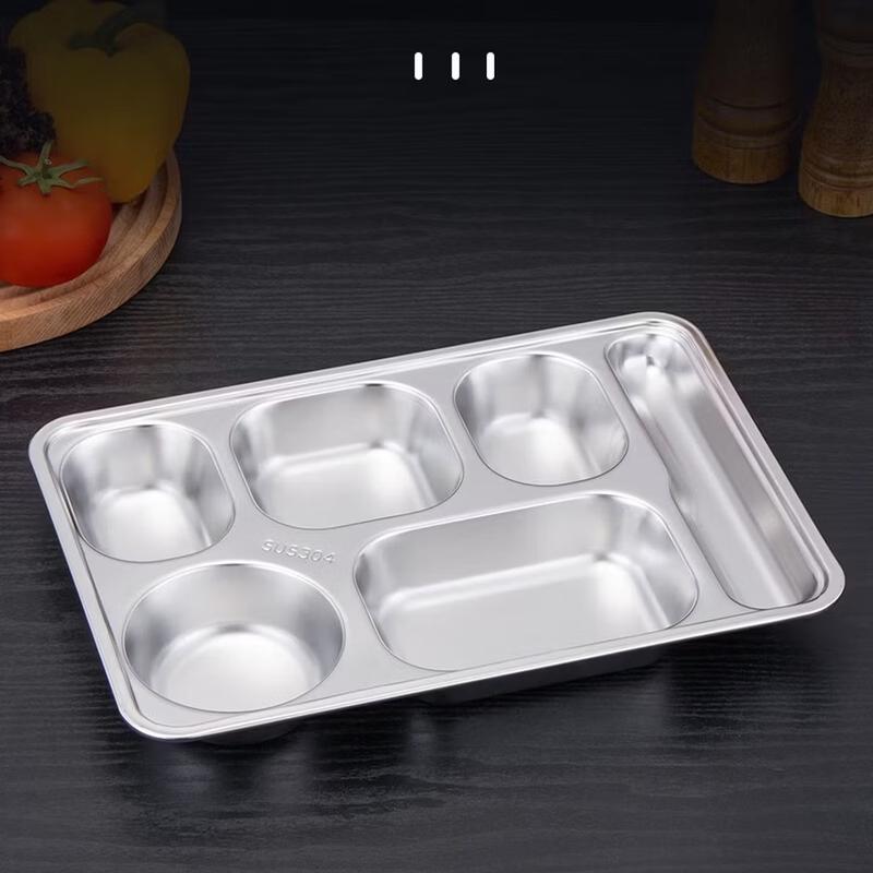 304 Stainless Steel Divided Meal Tray