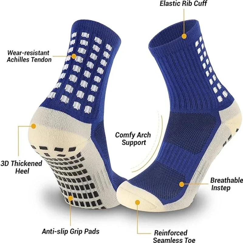 Neue Fußballsocken für Herren Outdoor-Sport Greifsocken Silikon Anti-Rutsch-Socken Fußball Basketball Sportsocken