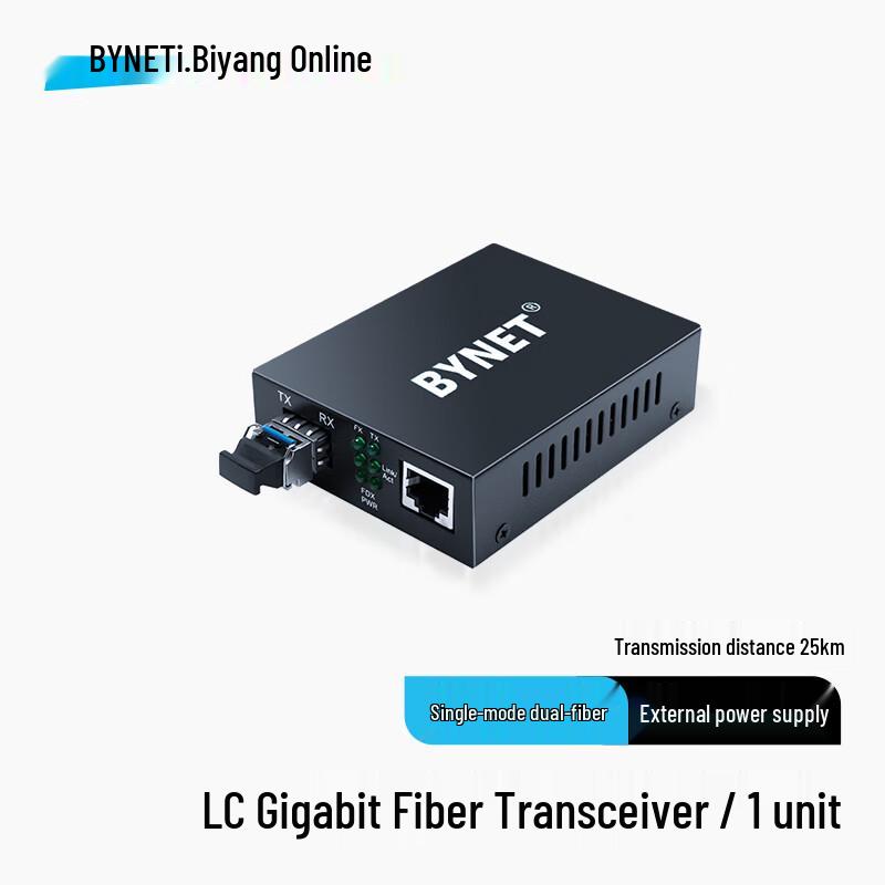 BYNET Gigabit Single-Mode Dual-Fiber Fiber Optic Transceiver