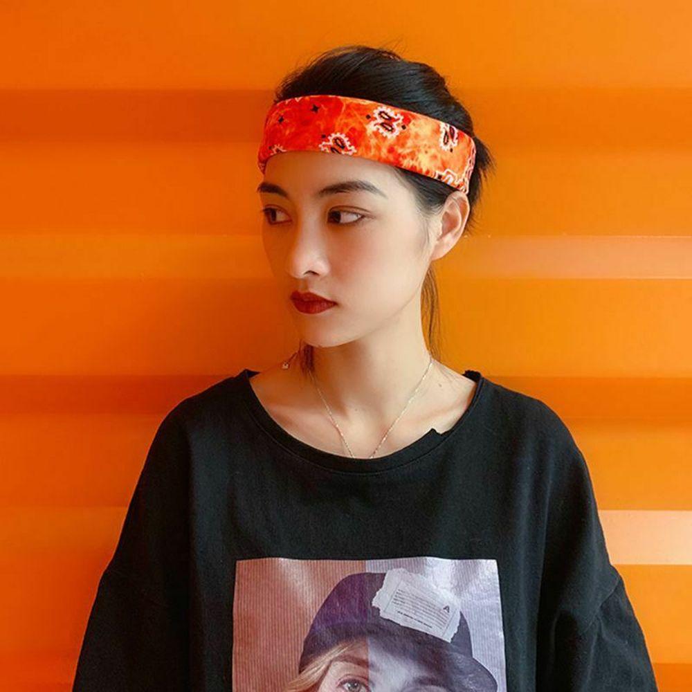 Gradient Bandanas Unisex Square Bandanas Gradient Colorful Neckerchief Floral Print ...