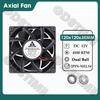 Gdstime DC 12V 24V 48V 12cm 120mm Dual Ball Cooler 12038 120x38mm Brushless Booster Fan for Btc Machine Chassis Cabinet Cooling