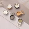 Elegant Flower Sleeve Button Brass Base Button Cover Clip Heart Shape Cufflinks  Suit Accessories