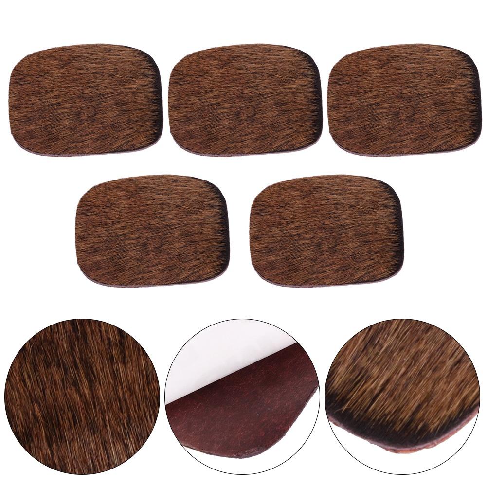 5pcs Archery Arrow Rest Adhesive Silent Bow Stick Plate Cowhide Outdoor Shooting AccessoriesBrown