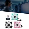 3Pcs Cooling Fans ARGB Controller 11 Fan Blades Silent Computer Air Cooler 1200rpm 12VGreen Black Pink
