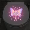 Glow-in-the-Dark Toilet Sticker Glowing Fairy & Butterfly Design Removable Home Decor Self-Adhesive PVC Wall Art Door Sticker