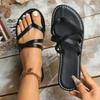Fashion Women Casual Slippers 2025 New Summer Versatile Sandals Fashion Roman Slippers Women Vacation Beach Flat Shoes Slides Women