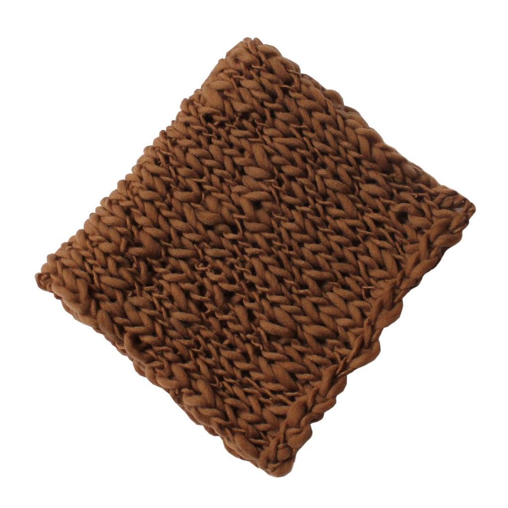 Colorful Chunky Knit Fur Strips Blanket - Newborn Photography Prop