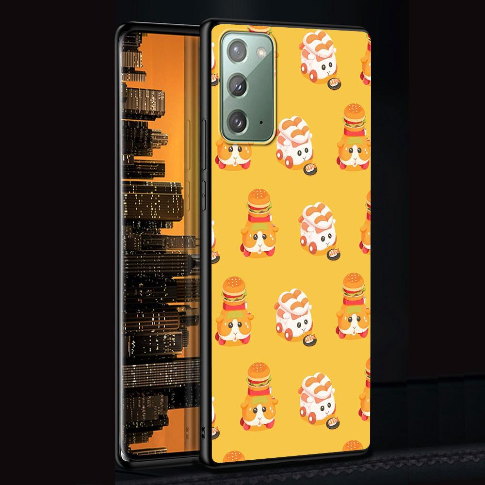 PUI PUI MOLCAR Cute Case for Samsung Galaxy Note 20 Ultra 8 10 Lite 9 TPU Phone Cover Note 10 Plus Black Soft Shell Funda Capa