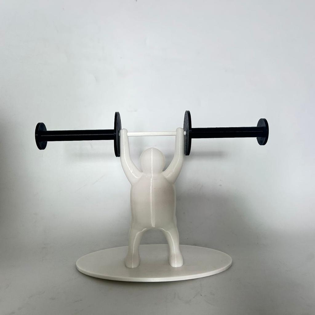 Creative Weightlifting Figurine Bathroom Tissue Toilet Paper Holder 3D Printing Weightlifting Stand Tissue Rack New Home Decor