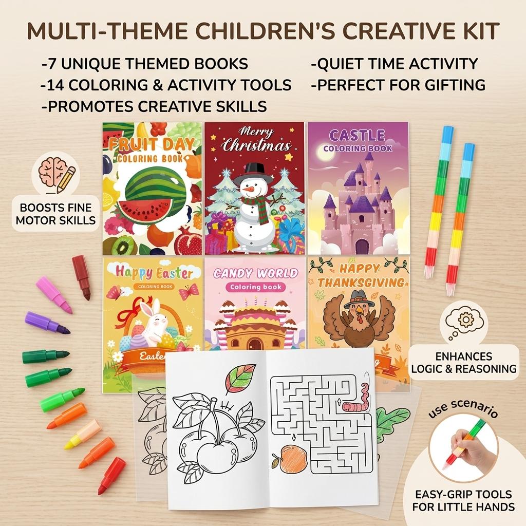 Dinosaurs Coloring-Books For Kids Premium Paper Art Educational Toy