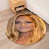 Helene Fischer Printed Round Rug Carpet Chair Rug Area Rug Entryway Doormats,for Office Chair Living Room Bedroom Kitchen Room.