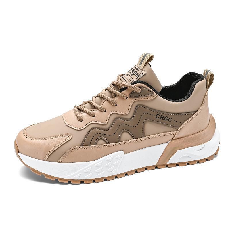 

Forrest Gump men s shoes autumn and winter tide brand high-end versatile sports shoes 2024 new casual leather surface little white dad trendy shoes 44 хакі