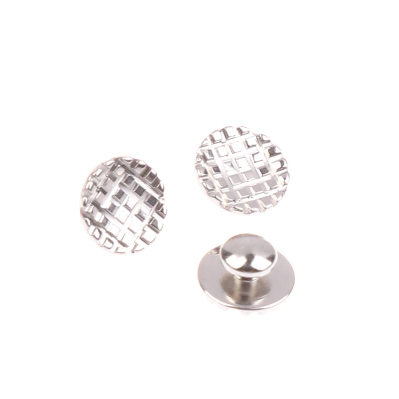 10Pcs/Bag Dental Orthodontic Lingual Button Bonded Eyelet Traction Hook Bondable Metal Mesh Base Bond Bonding Tongue Side Buckle