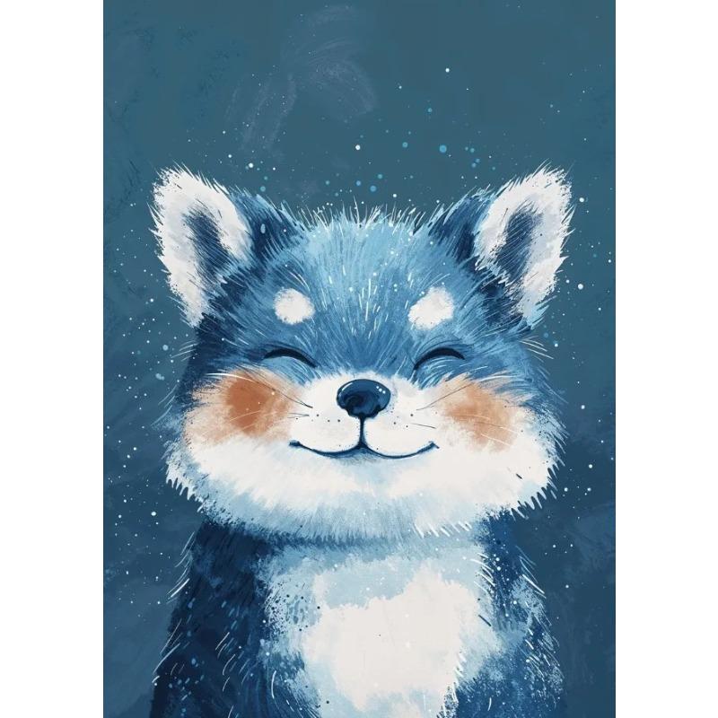 Funny Cute Smile Animals Kitten Koala Fox Lamb Posters Canvas Printing Vintage Wall Art Picture for Living Room Home Decor Gifts