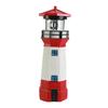 Outdoor Solar Resin Rotating Lighthouse Courtyard Landscape Decoration Light Warning Lighthouse Outdoor Lawn Garden Decoration