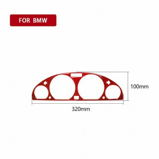 Carbon Fiber Dashboard Trument Decor Frame Red For BMW 3 Series E46 1998-05