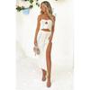 Frühling und Sommer Neue Damen Strick Tube Top Ärmellos Hot Girl Hüftrock Zweiteiliger Anzug