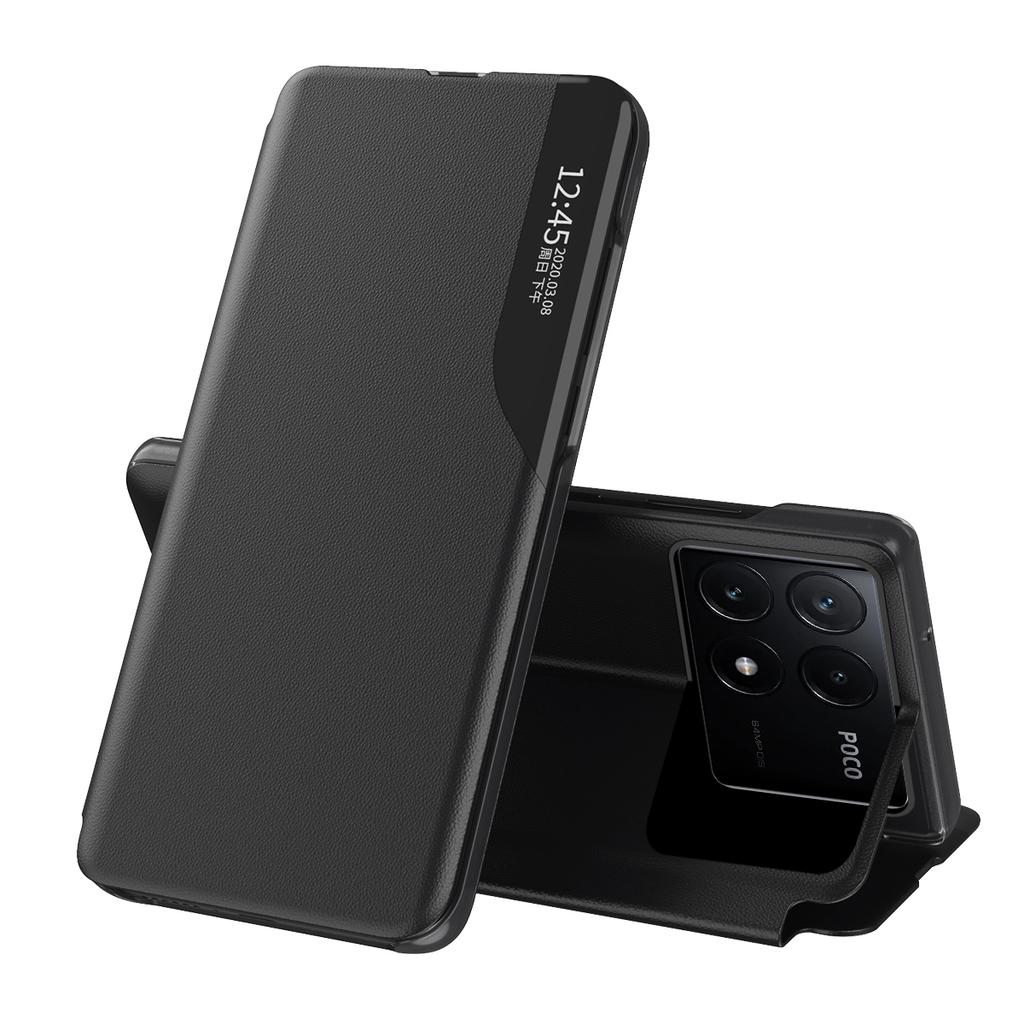 For Xiaomi Poco F6 Pro 5G/Redmi K70 5G/K70 Pro 5G Leather Case Stand Phone Cover with View Window