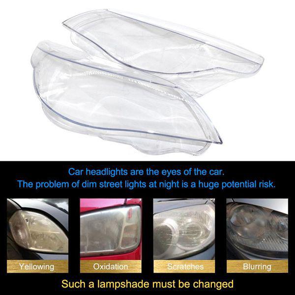 Pereche de capace transparente pentru faruri pentru BMW E60 E61 (2003-2010) 525i, 530i, 545i, 550i