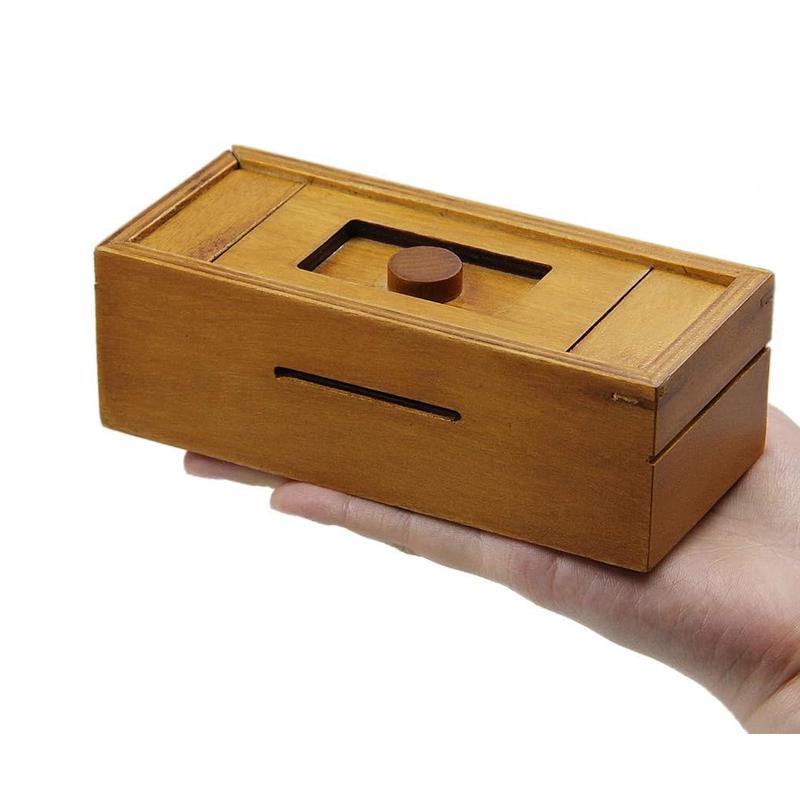 Surprise Secret Box Brain Teaser Wooden Puzzle Boxes with Hidden Compartments Creative Gift Ideas For Adults Teens Kids