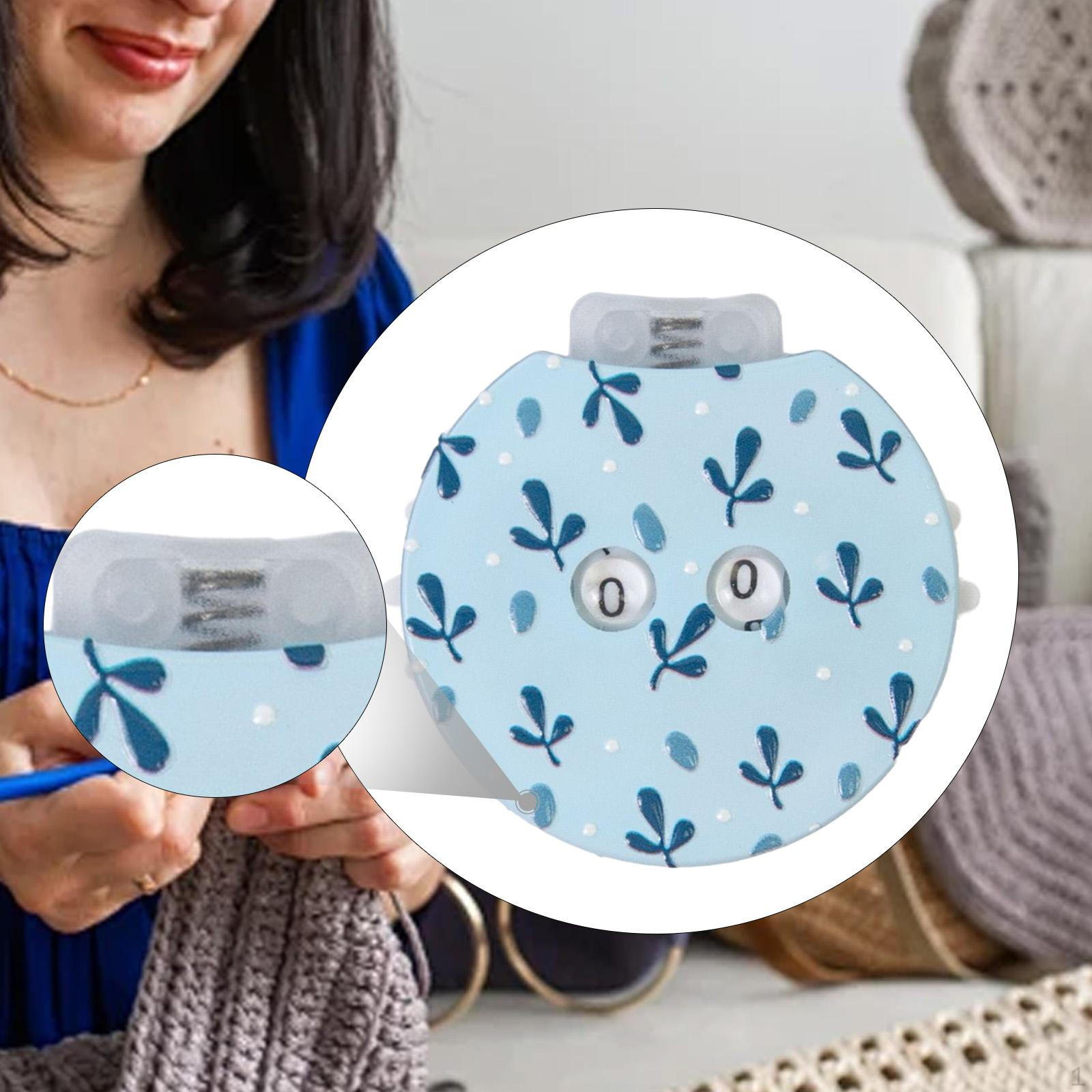 

Счетчик рядов для вязания крючком Вязание для подсчета рядов свитера Устройство для подсчета рядов Ткачество синий