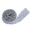 1 Yard 3cm Width Sparkling Back Glue   Rhinestone Decorative Banding Belt Silver