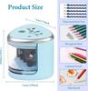 Electric Pencil Sharpener with Double Hole, Battery Operated Automatic Sharpener with 2 Extra Knife Holders, for 6-8mm/9-12mm