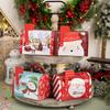 Charming Red Christmas Mailbox Decorative Metal Gift Box For Festive Candy Storage