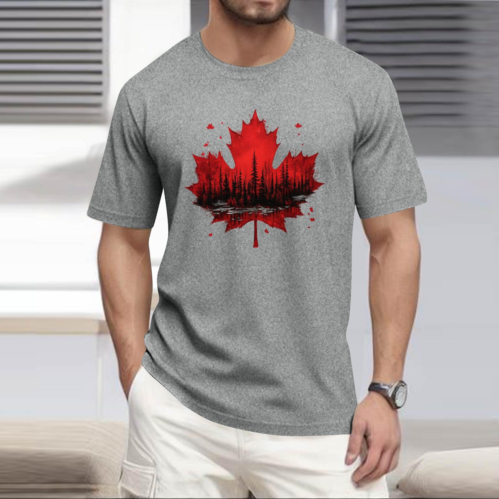 

Мужская повседневная футболка с круглым вырезом и короткими рукавами с принтом XL