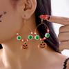 Funny Cute Acrylic Pumpkin Crystal Earrings for Women Girls Gothic Polymer Clay Ghost Drop Earring Halloween Theme Party Jewelry
