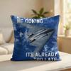 Fighter Jet Cool F  B SU Cushion Cover Silky Short Plush Invisible Zipper Dustproof Sofa Pillow Case For Home Decor