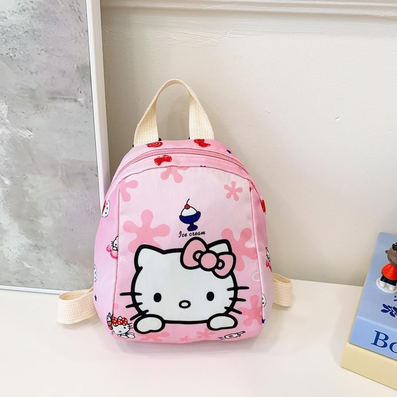 Disney Mickey Minnie Hello Kitty Kuromi My Melody Pattern Children Backpack For Kindergarten Kids