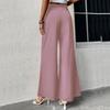 Womens Pants High Waist Wide Leg Trousers with Self Tie Belt Casual Loose Fit Pants for Women Office Wear Stylish Design