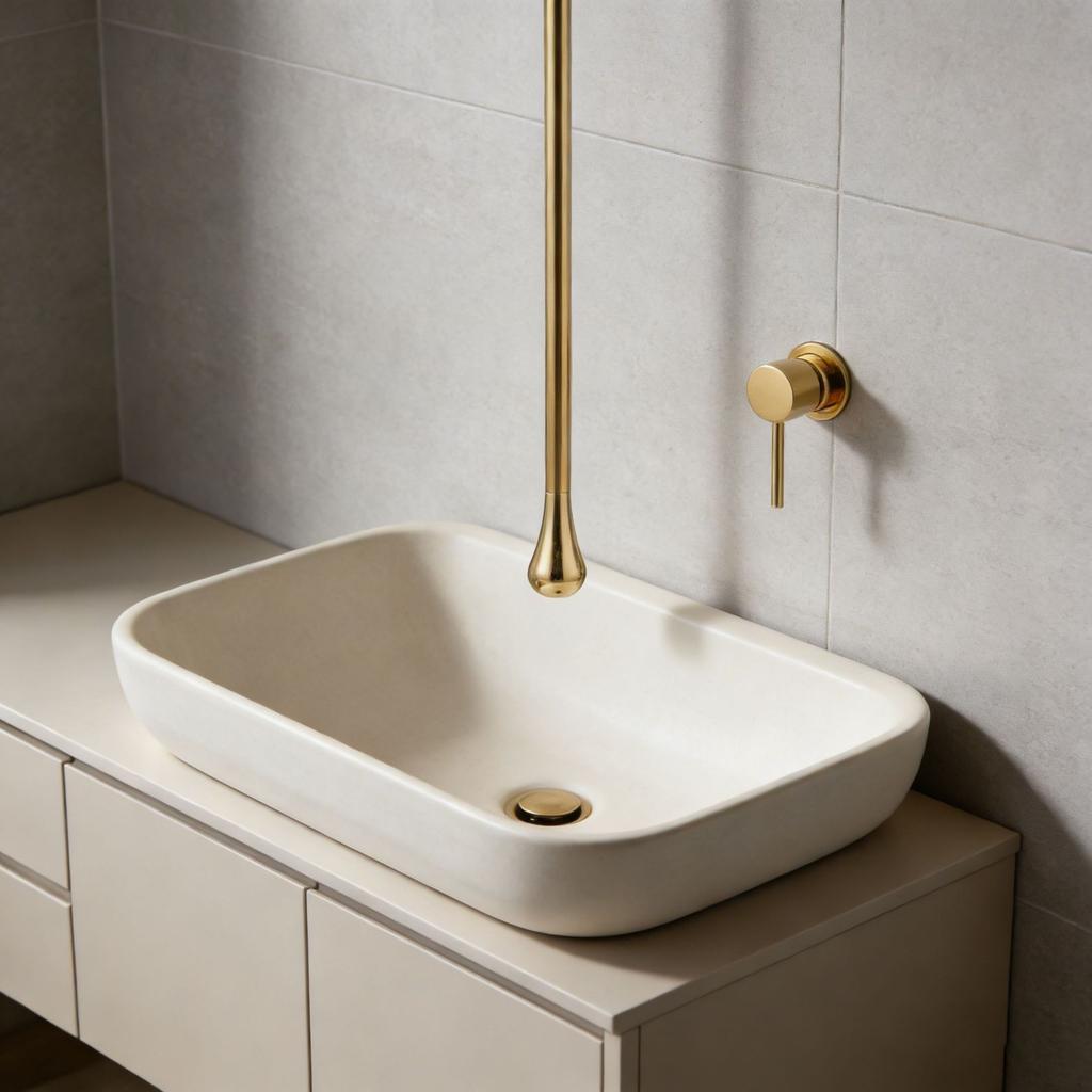 Brush Gold Ceiling Basin Faucet Bathroom Basin & Bathtub Tap Brass Wall Mounted Hot Cold Sink Water Mixer Brush Gold Black