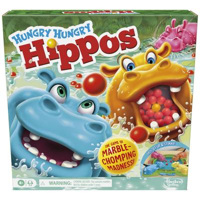 Hasbro Gaming Hungry Hungry Hungry Hippos Game for Preschoolers | Instant Marble Restart, Easy Setup & Storage | Ages 4+ | 2-4 Players | Kids Game